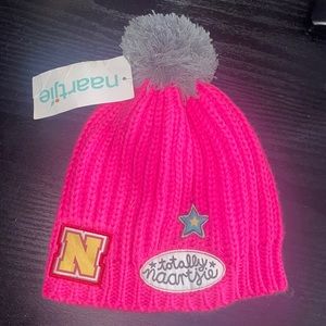 NWT NAARTJIE little girls hat with Pom Pom size 3-6 months